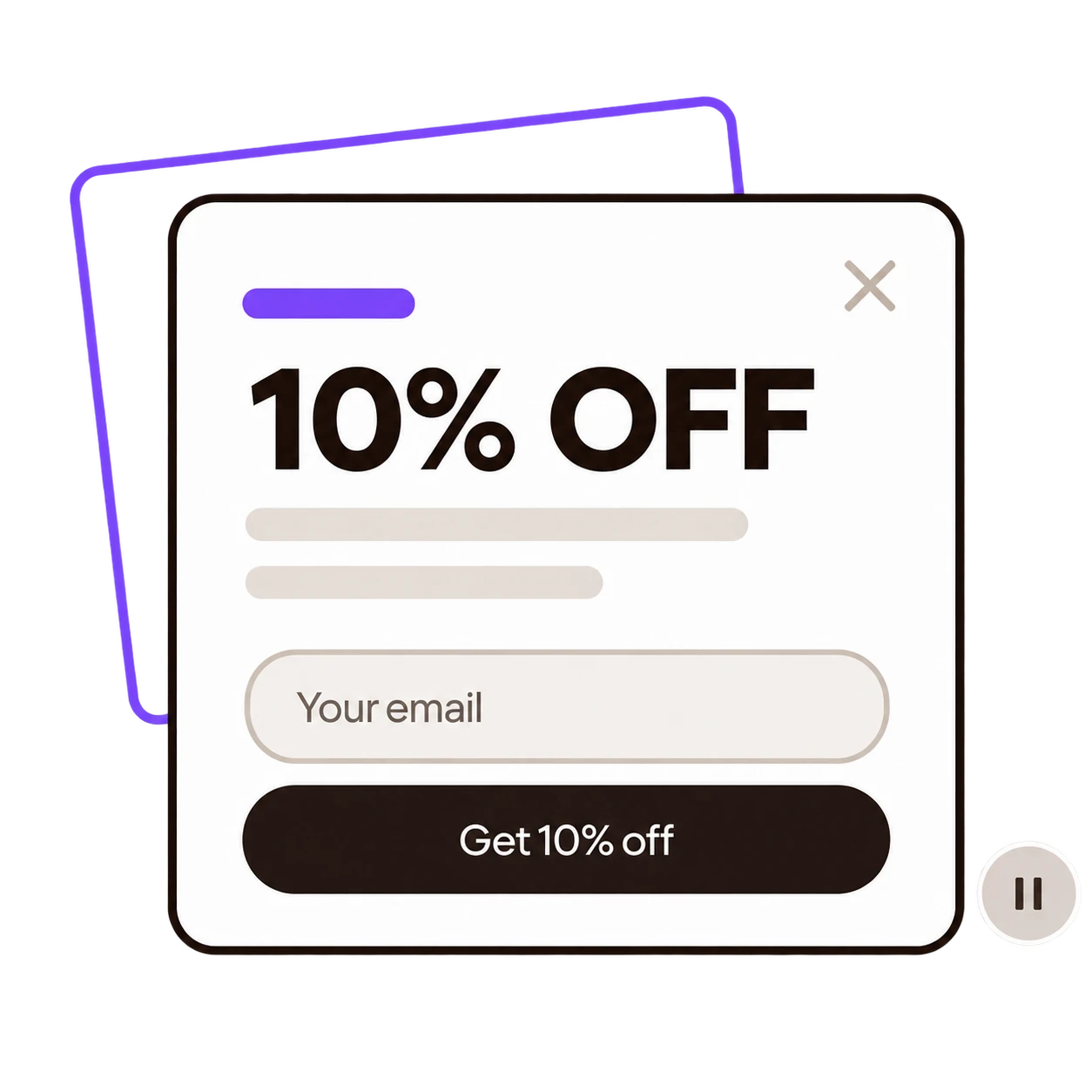 Smart targeted popup offer illustration