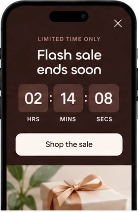 Countdown popup on a phone