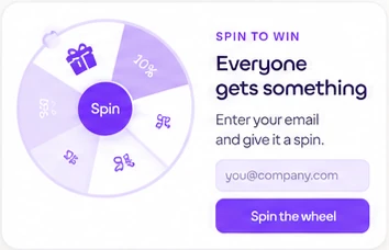 Spin to win popup