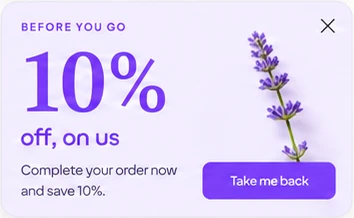 Exit offer popup