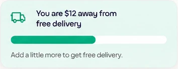Free delivery progress popup